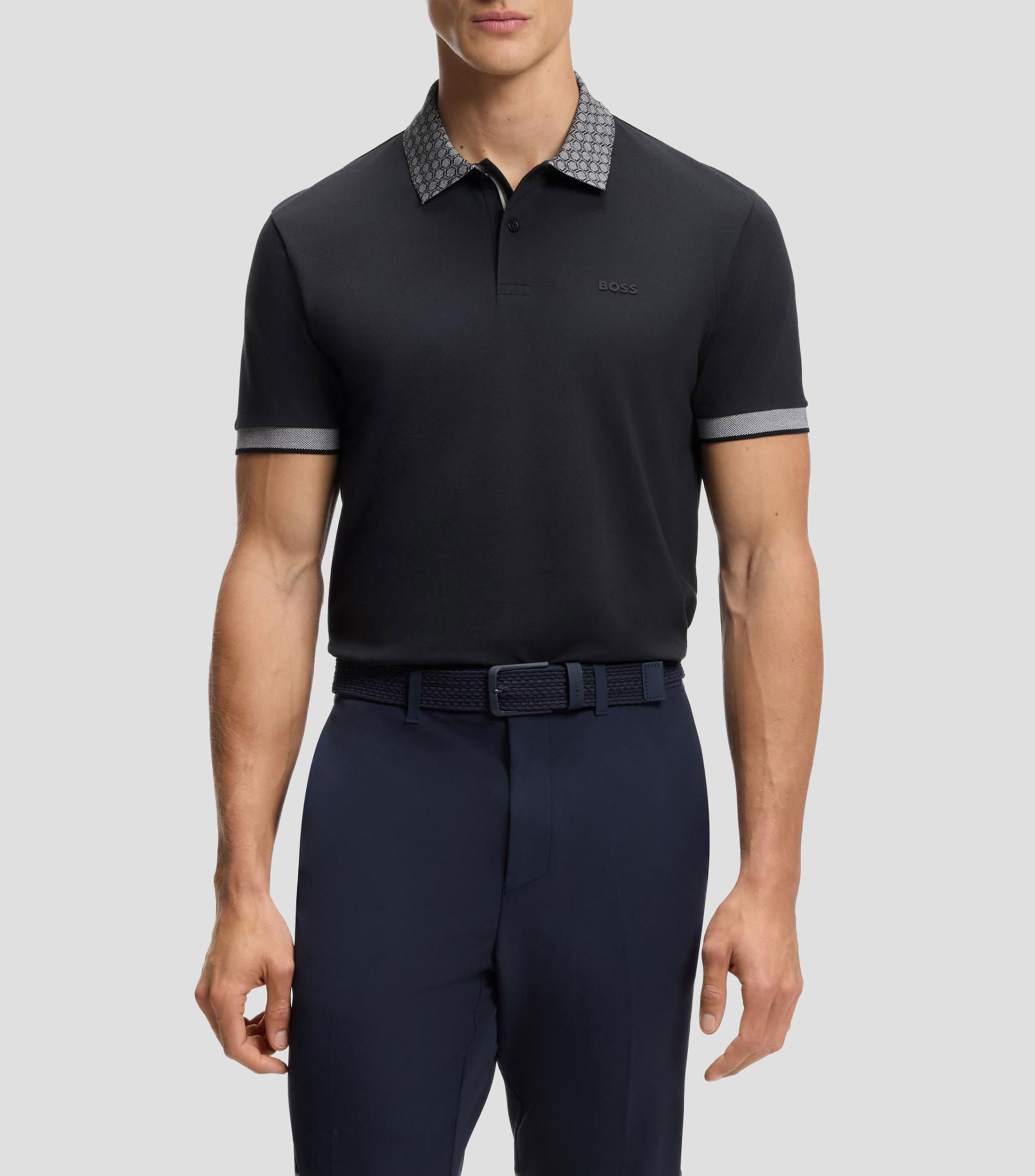 Polo Paddy de algodón elástico con control de la humedad Hombre